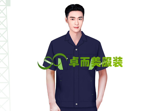 藏藍(lán)色男反光條工程服裝設(shè)計圖